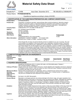 Material Safety Data Sheet - Chem