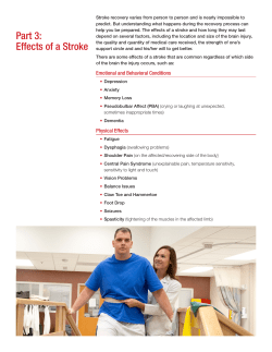 Part 3: Effects of a Stroke - American Stroke Association