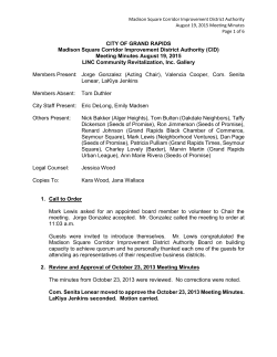 Madison Square CID Minutes 08-19-15