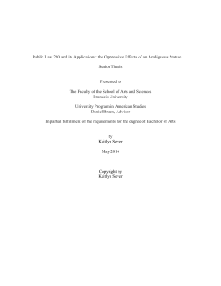 Public Law 280 and its Applications: the Oppressive