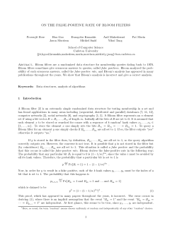On the false-positive rate of Bloom filters.