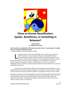 China on Korean Reunification