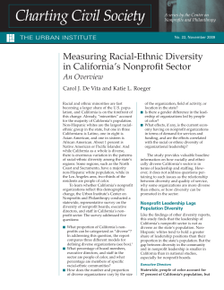 Measuring Racial-Ethnic Diversity in California`s Nonprofit Sector
