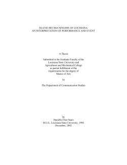 ISLENO DECIMA SINGERS OF LOUISIANA