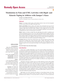 Modulation in Pain and EMG Activities with Rigid