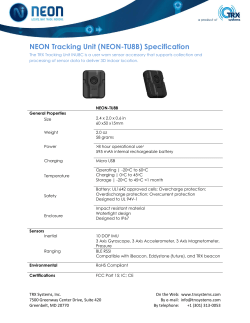 NEON Tracking Unit (NEON-TU8B) Specification
