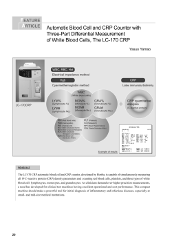 Automatic Blood Cell and CRP Counter with Three