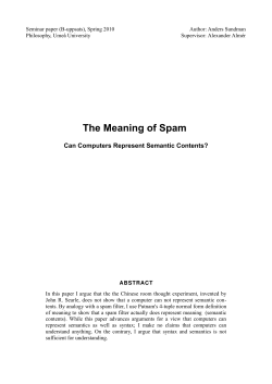 The Meaning of Spam