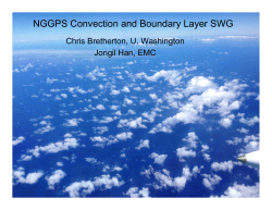 Convection and Boundary Layer - Developmental Testbed Center