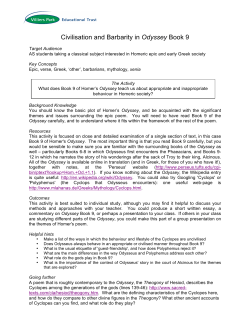 Classics activity 4 Odyssey Book 9