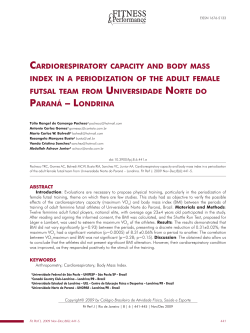 cardiorespiratory capacity and body mass index in a periodization of