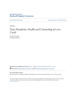 Toxic Residents: Health and Citizenship at Love Canal