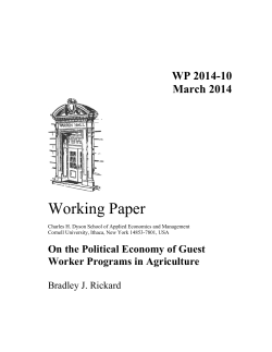 On the political economy of guest worker programs in agriculture