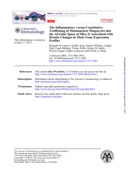 Profiles Drastic Changes in Their Gene Expression the Alveolar