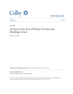 An Error in the Text of Hardy`s Far from the Madding Crowd