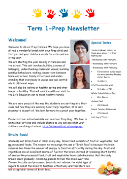 Term 1-Prep Newsletter