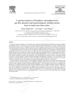 A spectral analysis of biosphere&ndash;atmosphere trace gas flux