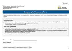 Competency Self-Assessment Form
