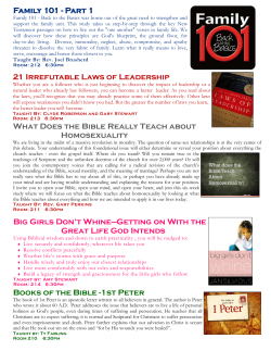 Family 101 - Part 1 What Does the Bible Really Teach about