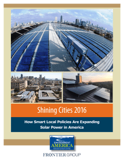 Shining Cities 2016 - Environment America