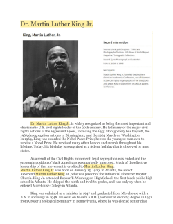 Dr. Martin Luther King Jr.