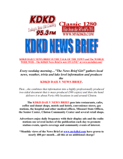 Every weekday morning&hellip;&rdquo;The News Brief Girl&rdquo; gathers local news