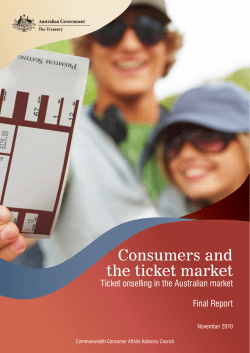 Consumers and the ticket market: Ticket onselling