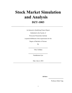 Stock Market Simulation and Analysis