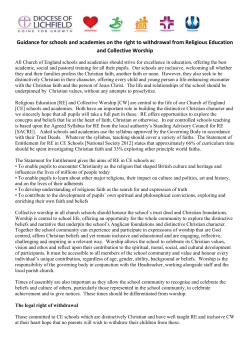 Guidance rom Lichfield Diocese