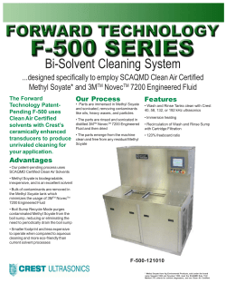 F-500 Brochure - Crest Ultrasonics