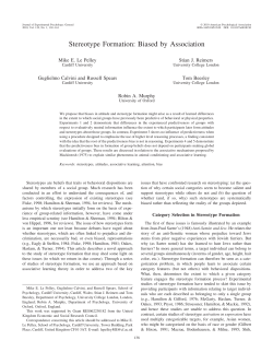 Stereotype Formation: Biased by Association