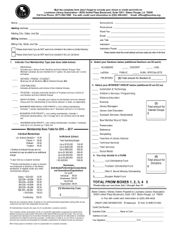 LLA Membership Application Form