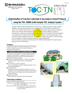 Determination of Calcium Carbonate in Secondary Cement Products