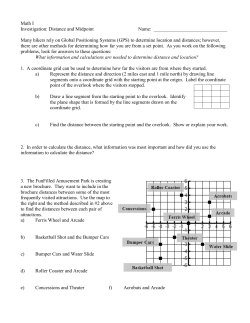 Math I Investigation: Distance and Midpoint Name