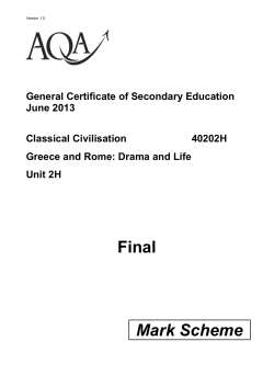 Greece and Rome: Drama and Life June 2013