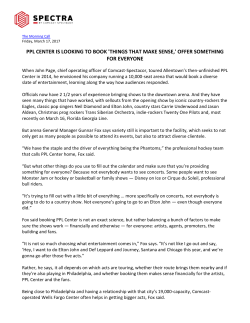 ppl center is looking to book `things that make sense,`