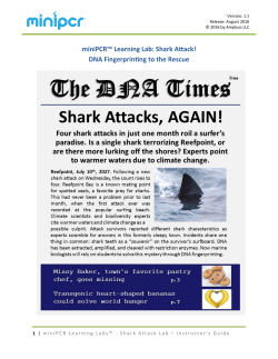 miniPCR&trade; Learning Lab: Shark Attack! DNA Fingerprinting to the
