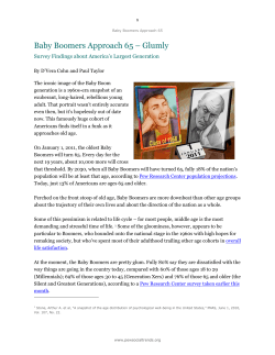 Baby Boomers Approach 65 &ndash; Glumly