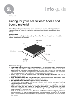 Books and bound material - State Library of Queensland
