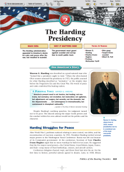 The Harding Presidency - Laurel County Schools