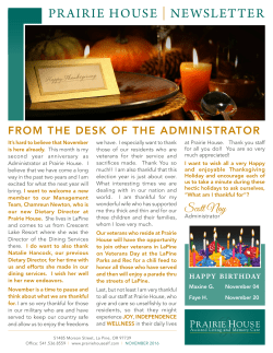prairie house | newsletter