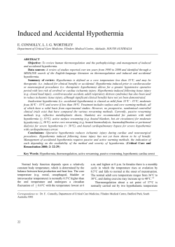 Induced and Accidental Hypothermia