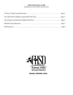 Grief Resource Guide - Forest Hills School District