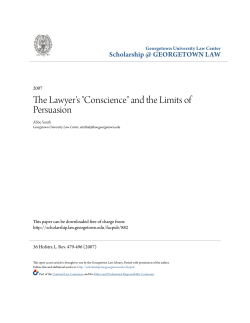 The Lawyer`s "Conscience" and the Limits of Persuasion