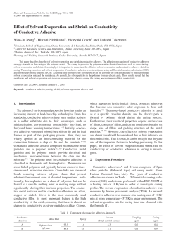 Effect of Solvent Evaporation and Shrink on Conductivity of