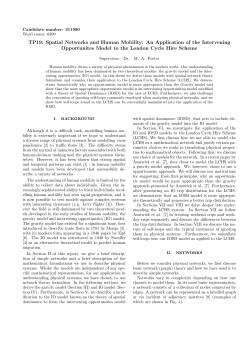 TP19: Spatial Networks and Human Mobility: An Application of the