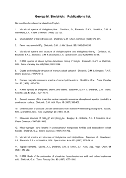 George M. Sheldrick: Publications list.