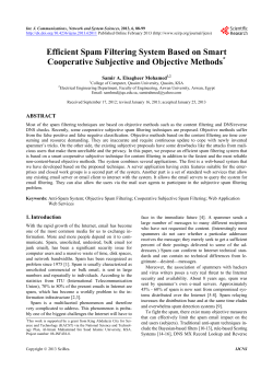 Efficient Spam Filtering System Based on Smart Cooperative