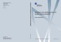 interactive approaches to rural development