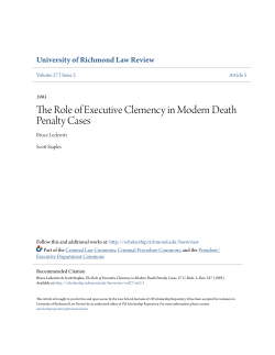 The Role of Executive Clemency in Modern Death Penalty Cases